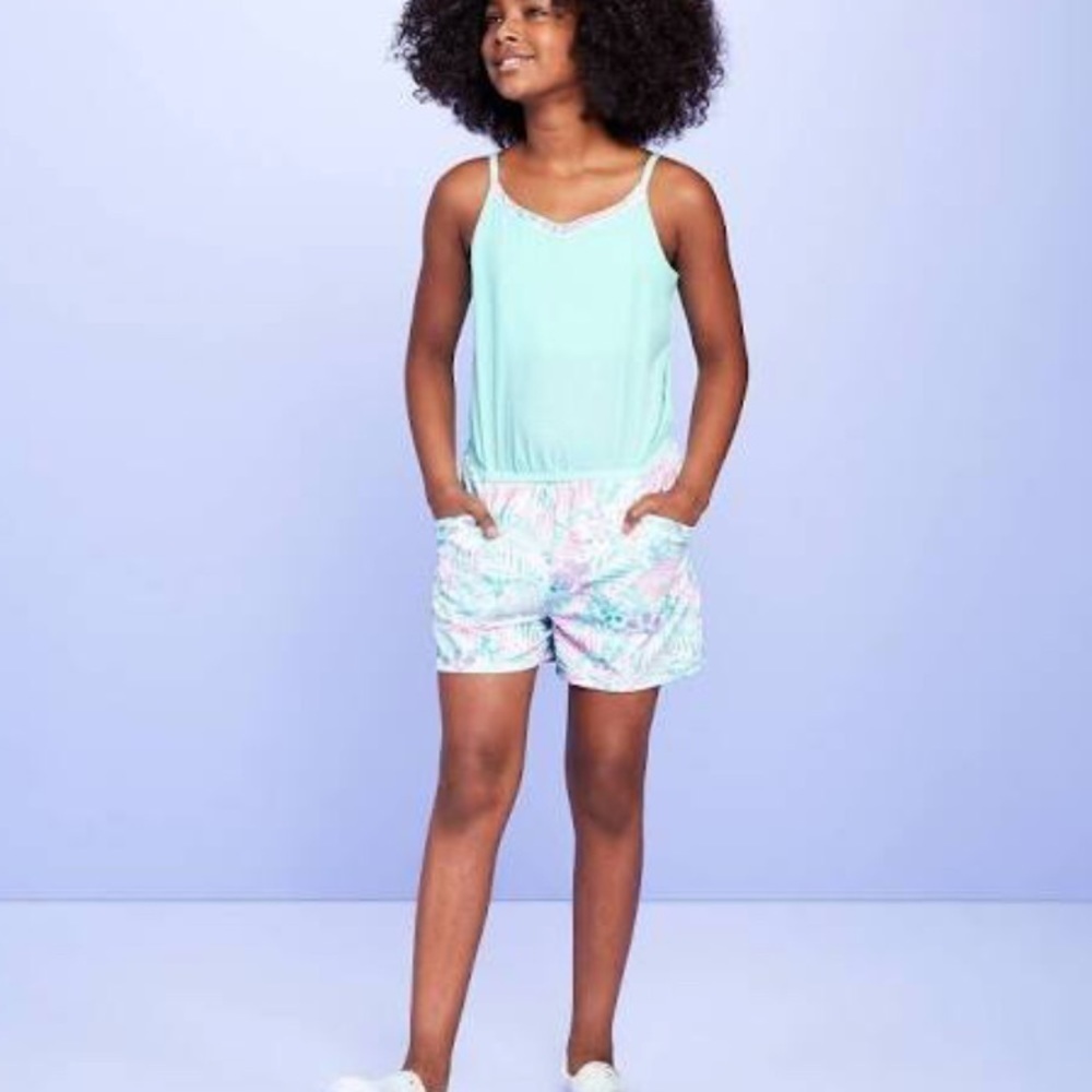 More Than Magic light blue romper, NWT